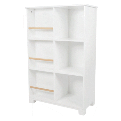 Different compartments of Wonderland Bookcase