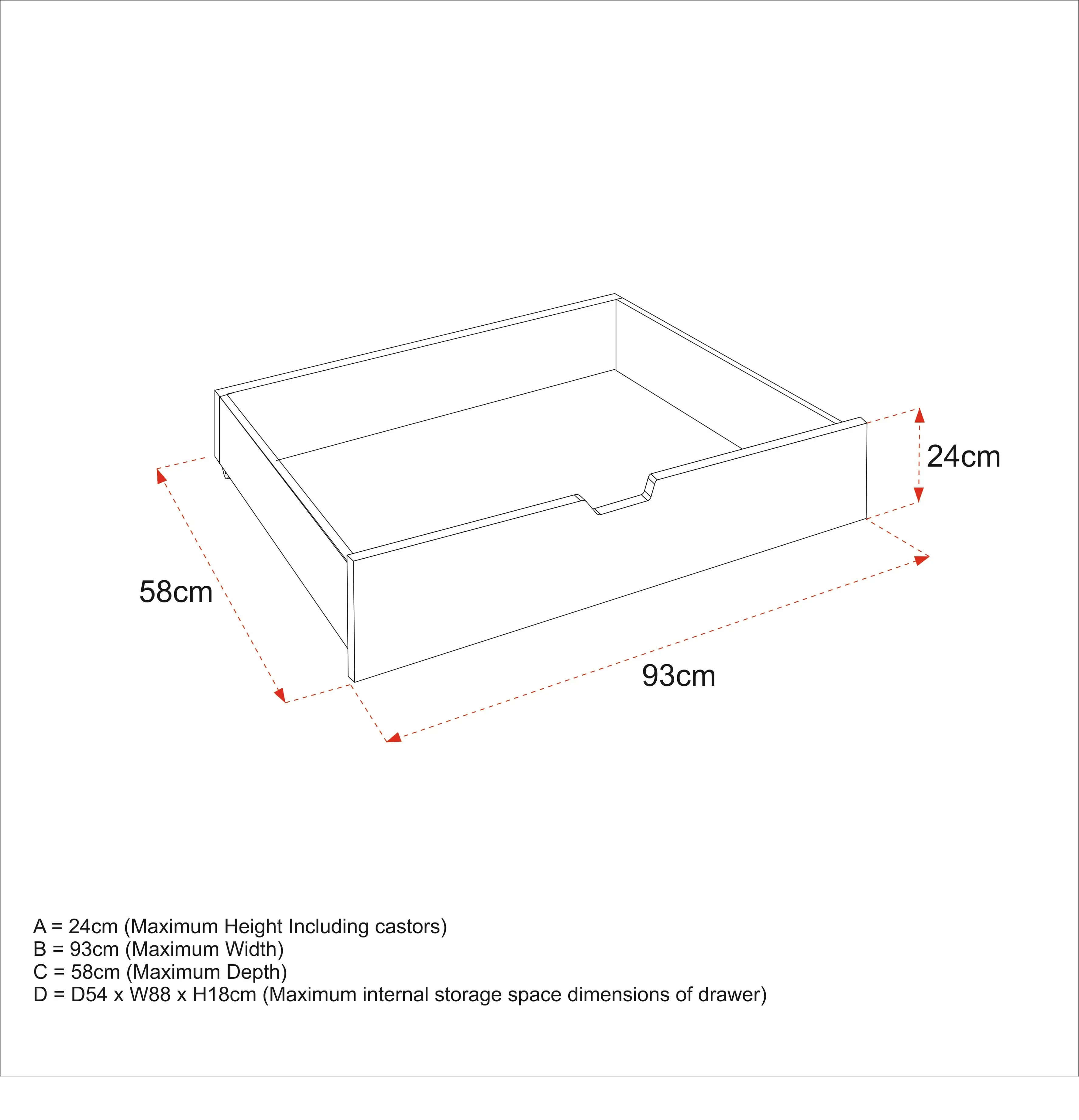 Children's Underbed Storage Drawers - Dark Grey (set of 2)
