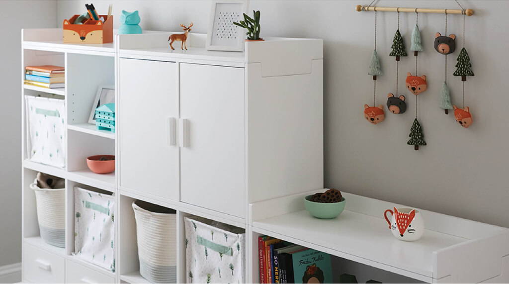 Children's playroom storage furniture