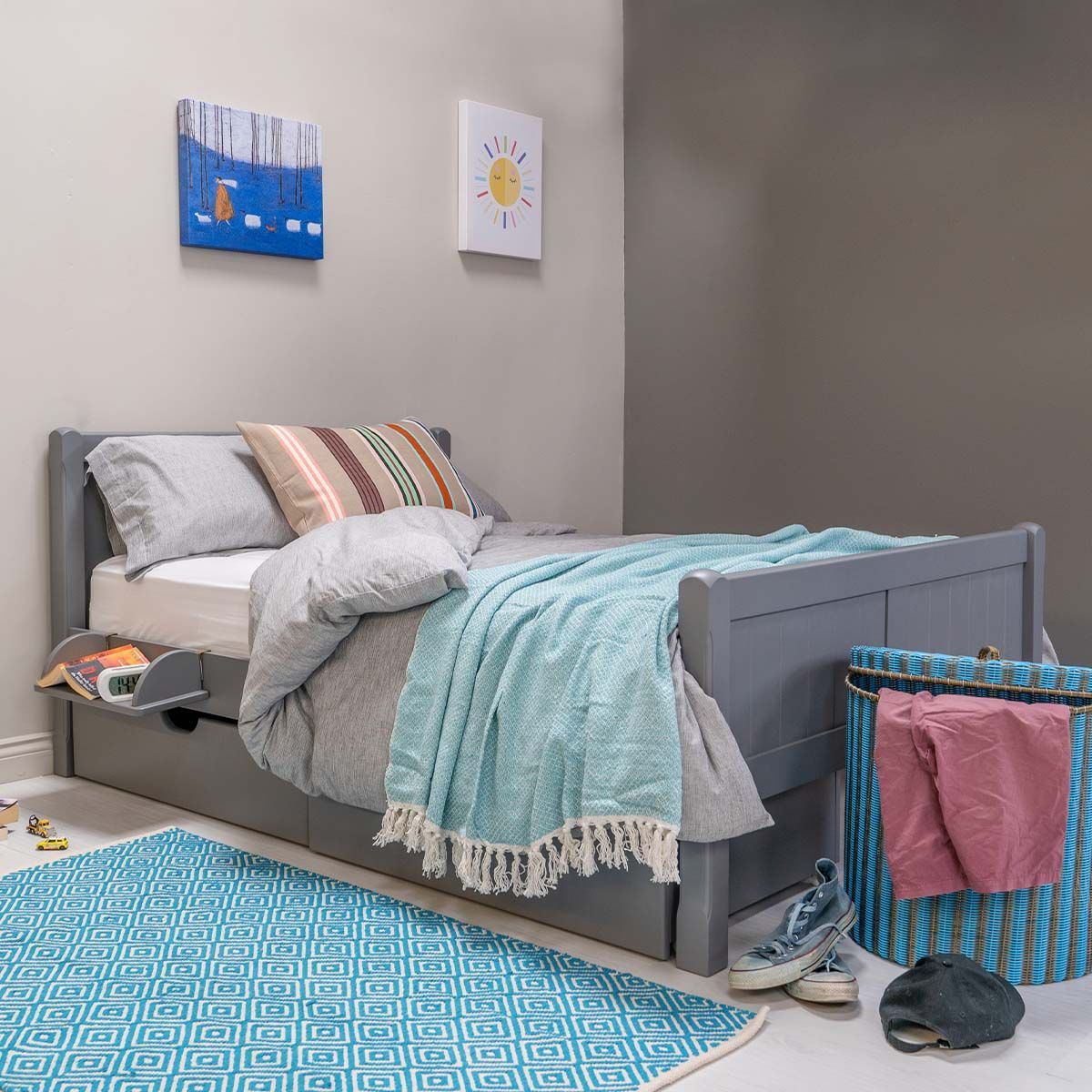 Charterhouse Children's Double Bed - Dark Grey