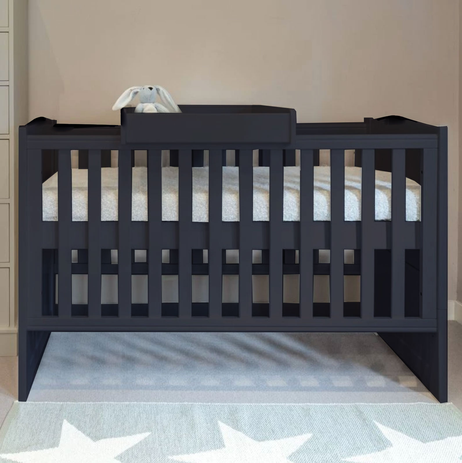 Charterhouse Cot Bed - Prussian Blue