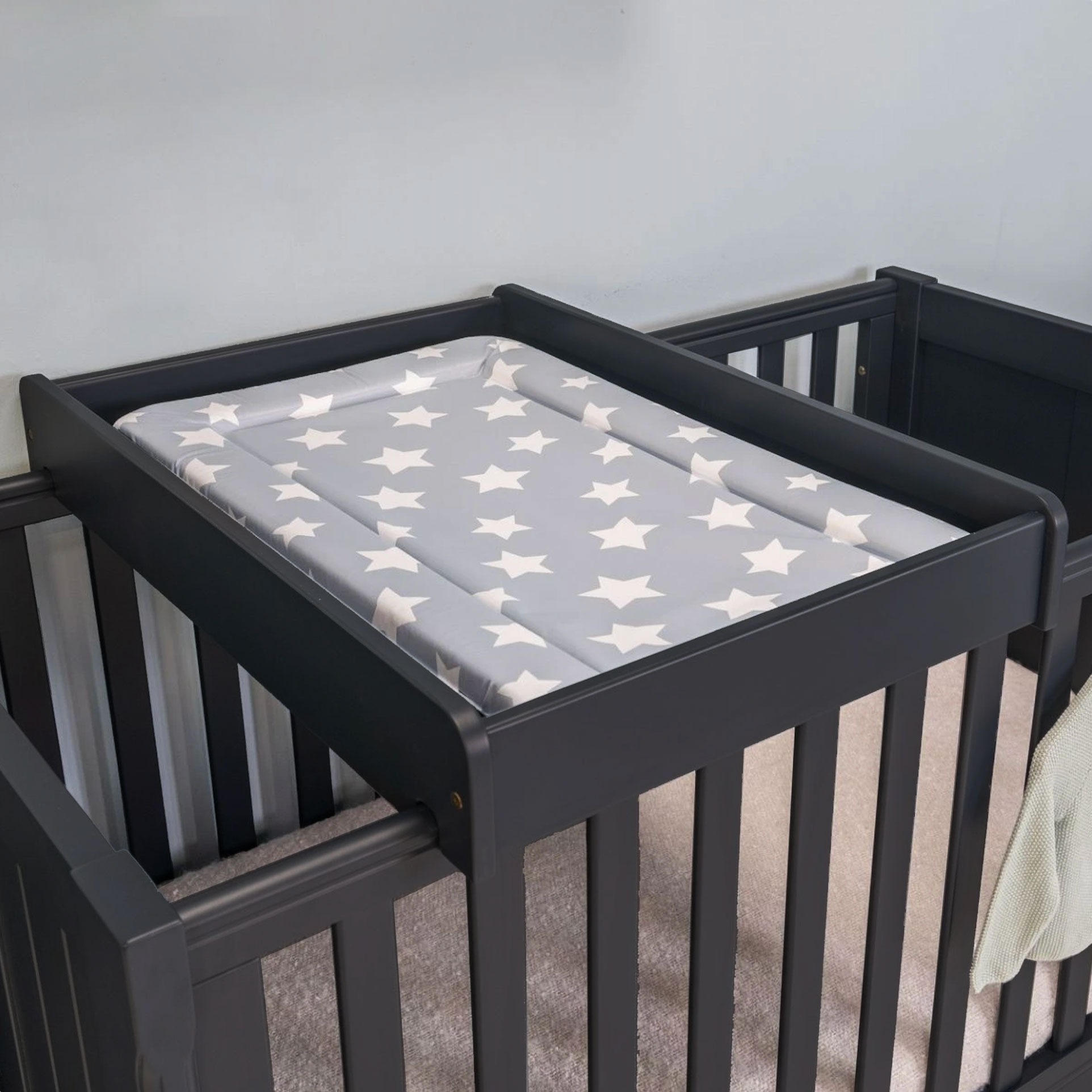 Cot Top Changer - Prussian Blue
