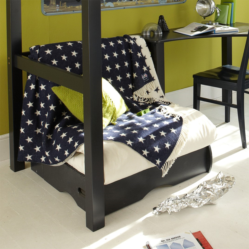 Warwick High Sleeper Bed With Futon - Prussian Blue
