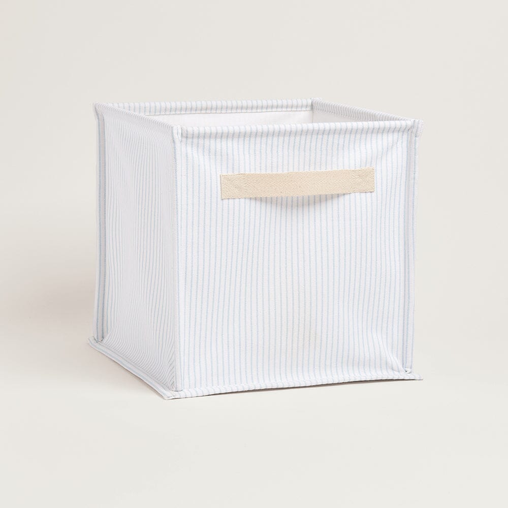 Canvas Storage Cube, Blue Stripe