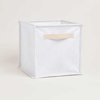 Canvas Storage Cube, Blue Stripe