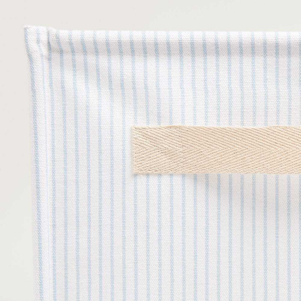 Canvas Storage Cube, Blue Stripe