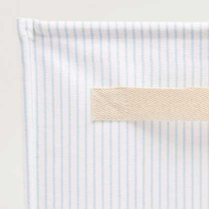 Canvas Storage Cube, Blue Stripe