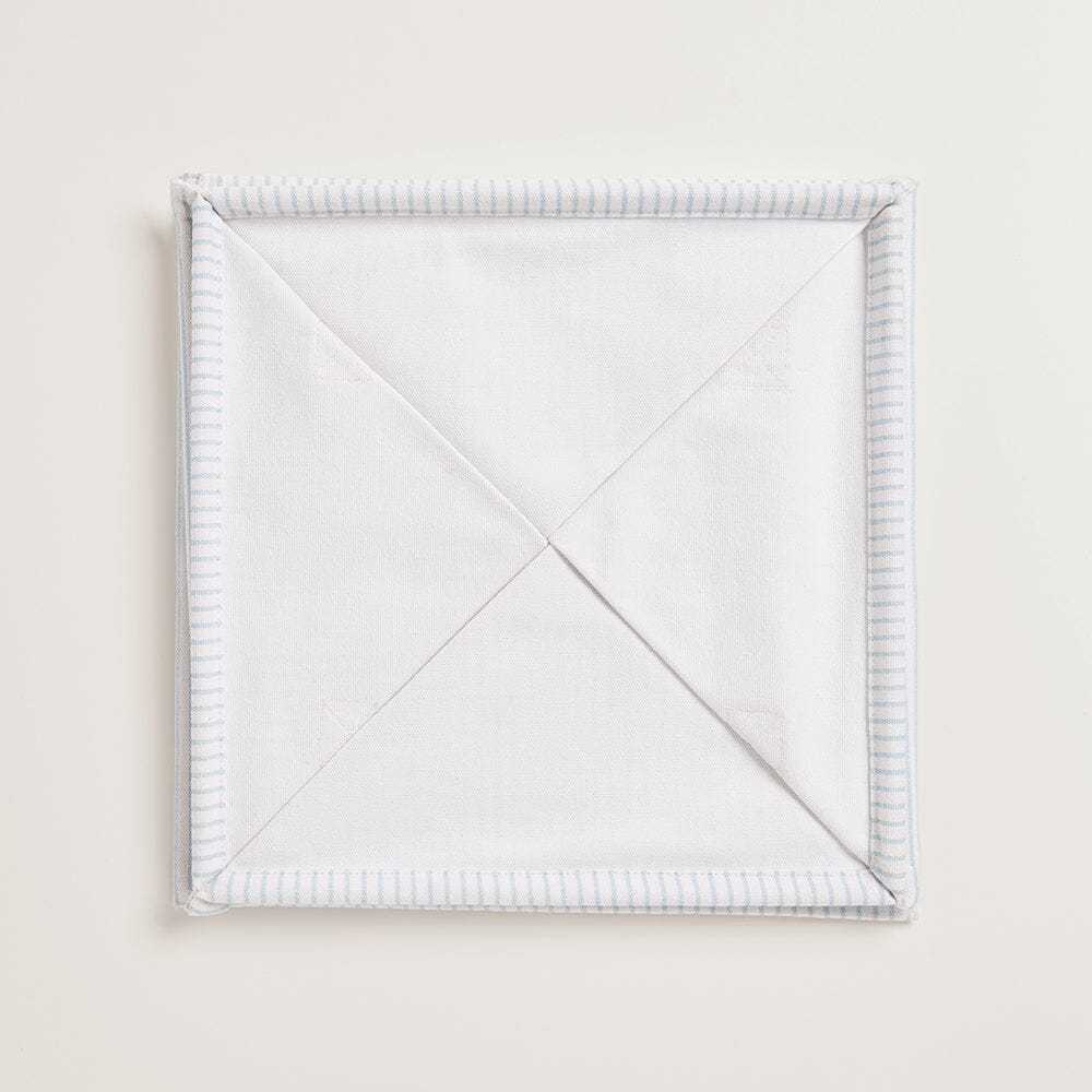 Canvas Storage Cube, Blue Stripe