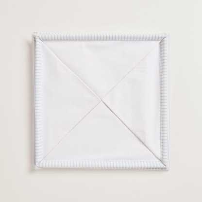 Canvas Storage Cube, Blue Stripe