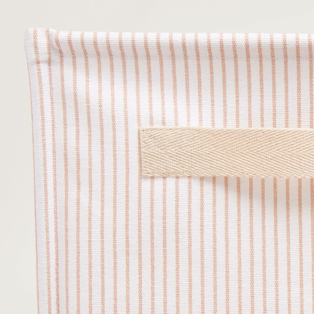 Canvas Storage Cube, Natural Stripe