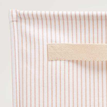 Canvas Storage Cube, Natural Stripe
