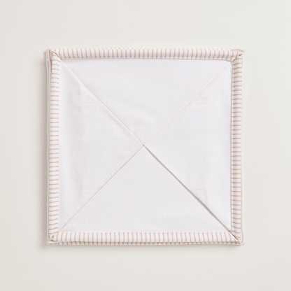 Canvas Storage Cube, Natural Stripe