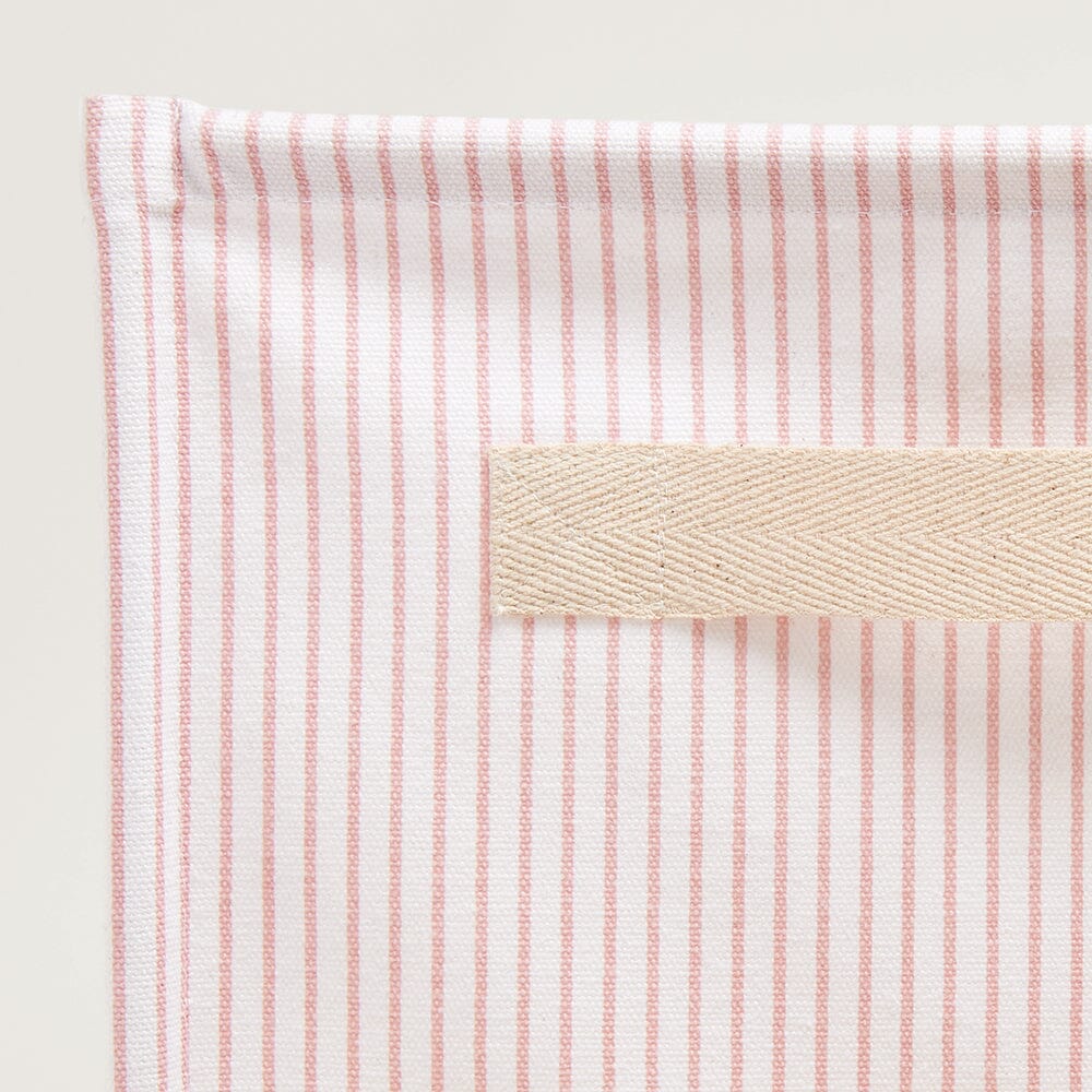 Canvas Storage Cube, Pink Stripe
