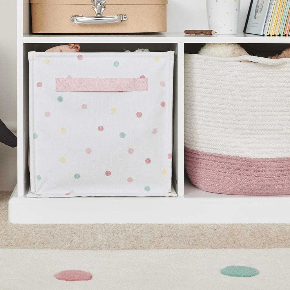 Canvas Storage Cube, Pastel Spot