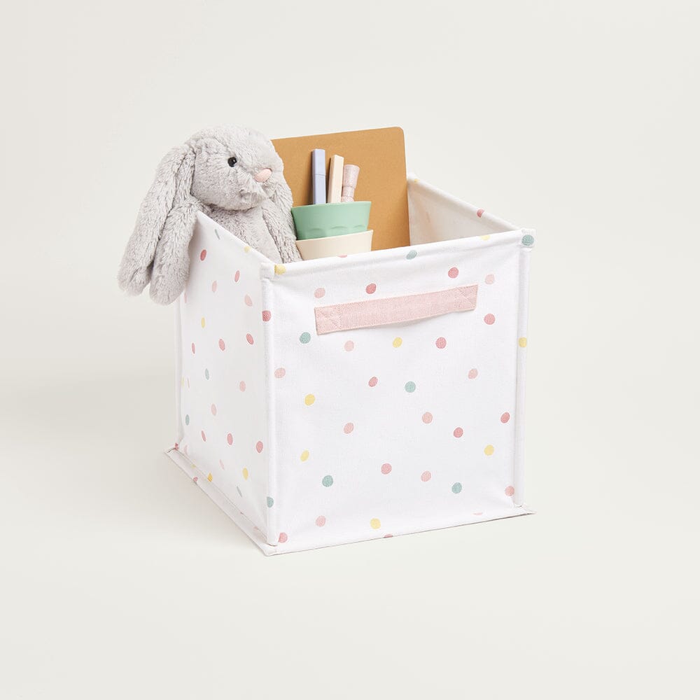 Canvas Storage Cube, Pastel Spot