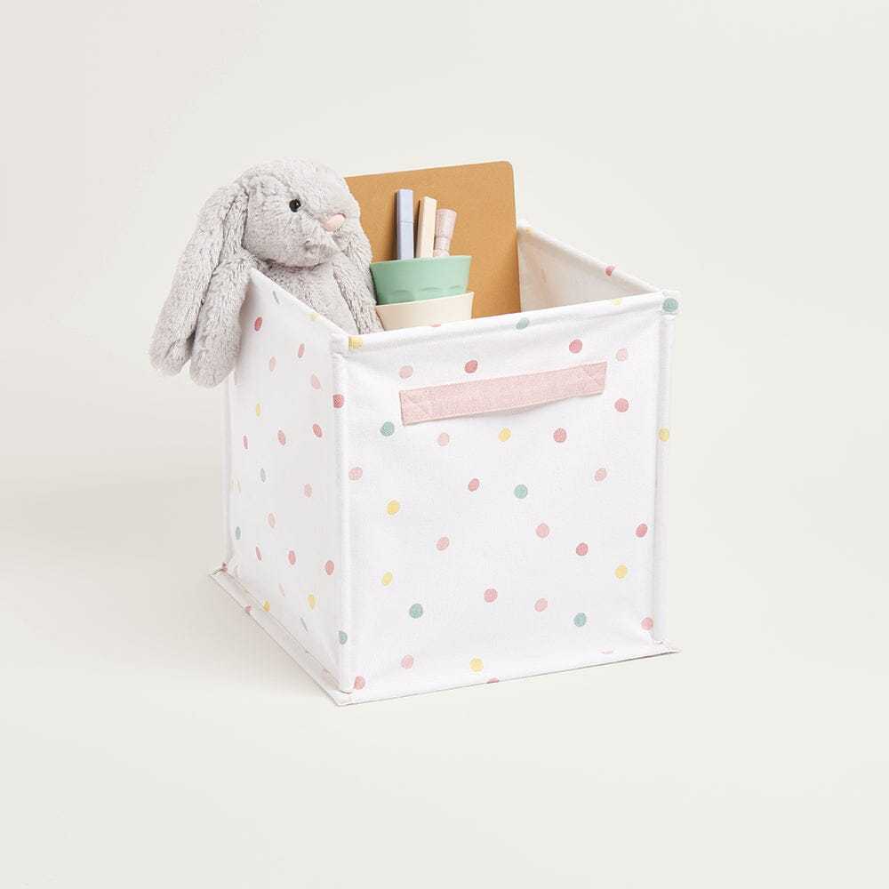 Canvas Storage Cube, Pastel Spot