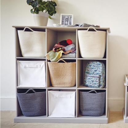 Canvas Storage Cube, White