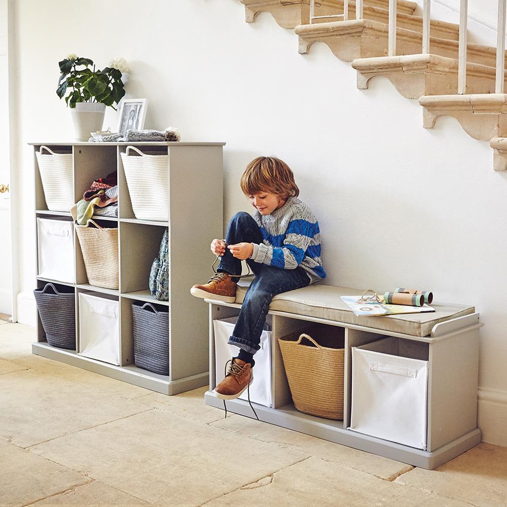 Canvas Storage Cube, White