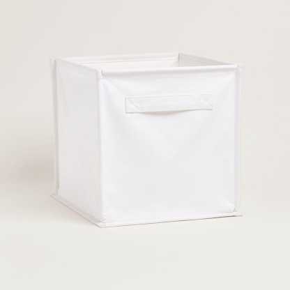 Canvas Storage Cube, White