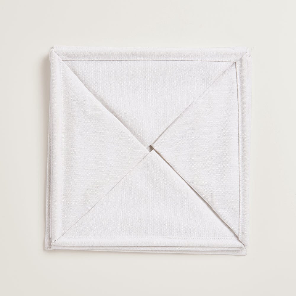 Canvas Storage Cube, White
