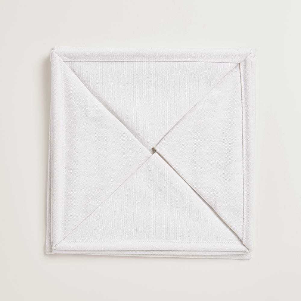 Canvas Storage Cube, White