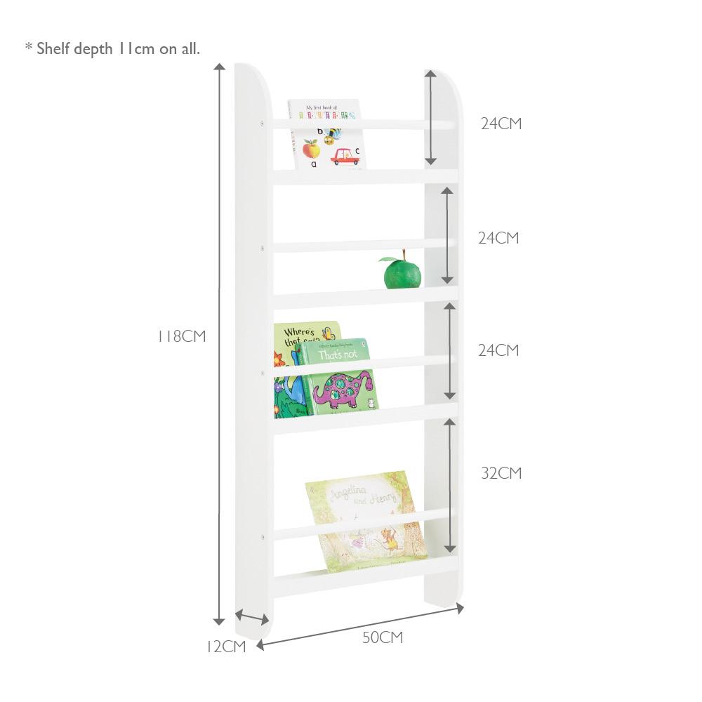 Greenaway Narrow Bookcase, White/Natural