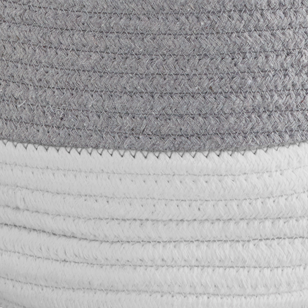 Rope Storage Basket, Ivory & Grey