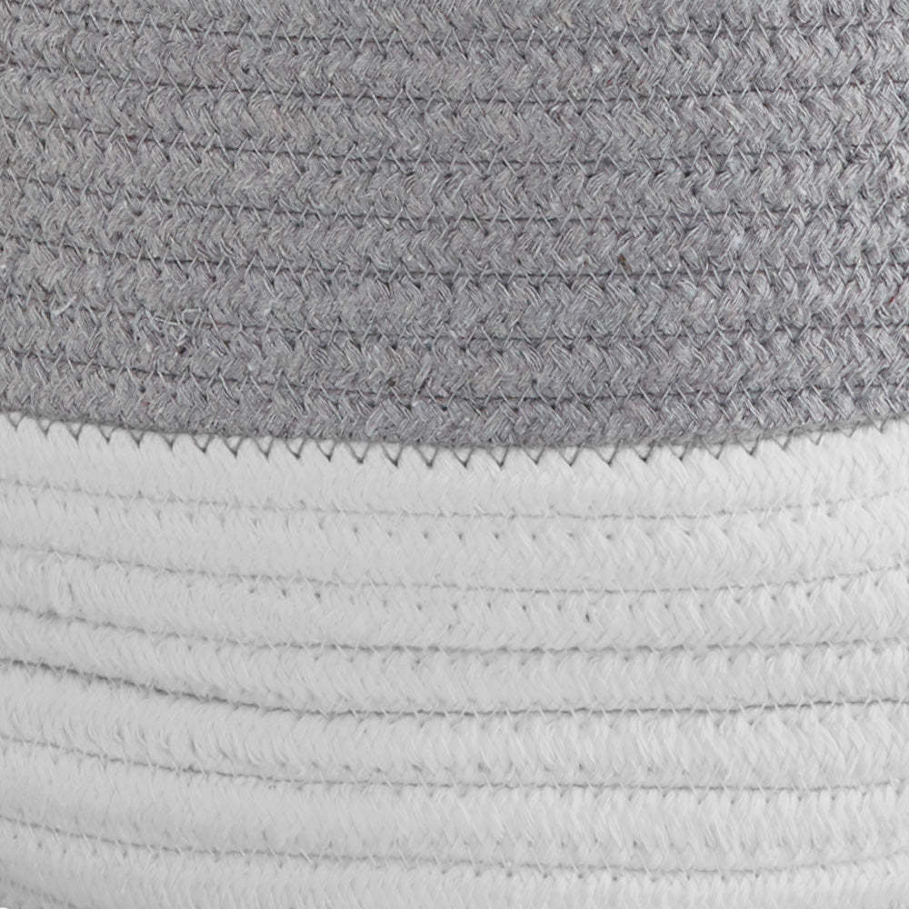 Rope Storage Basket, Ivory & Grey