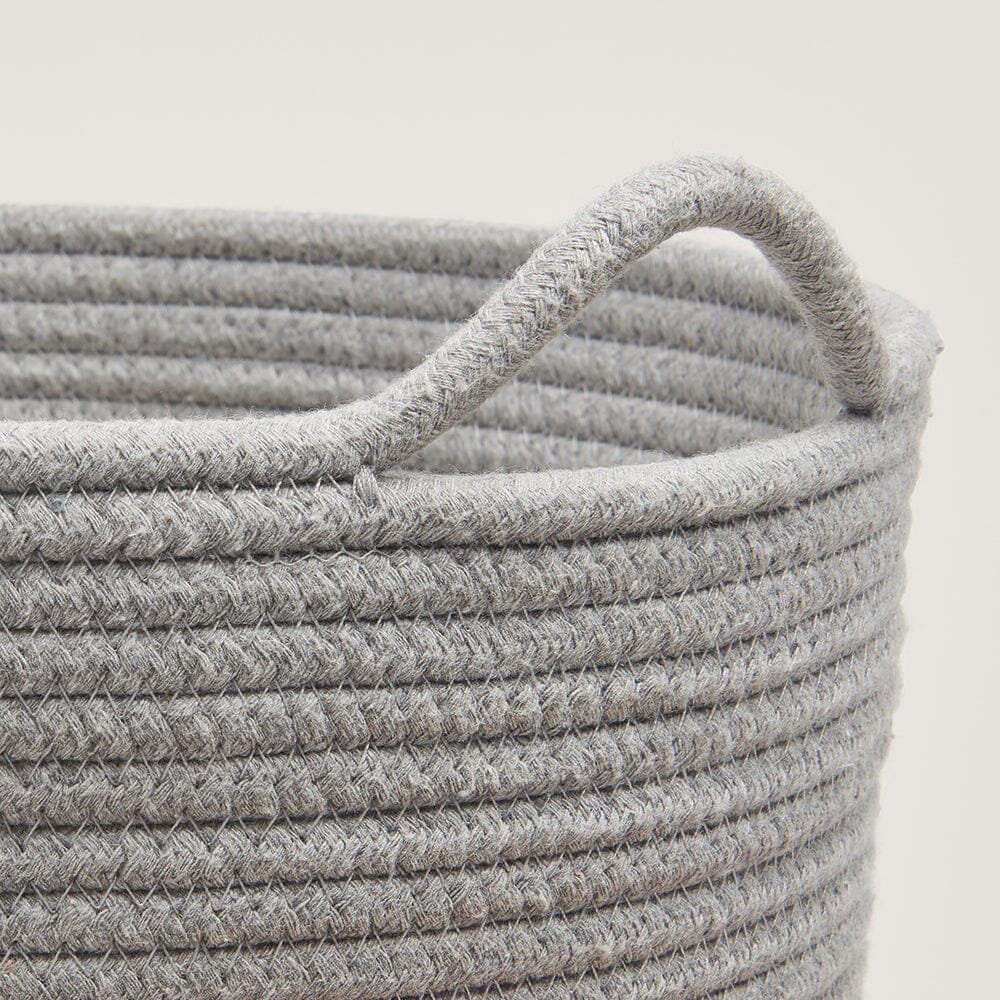 Rope Storage Basket, Ivory & Grey