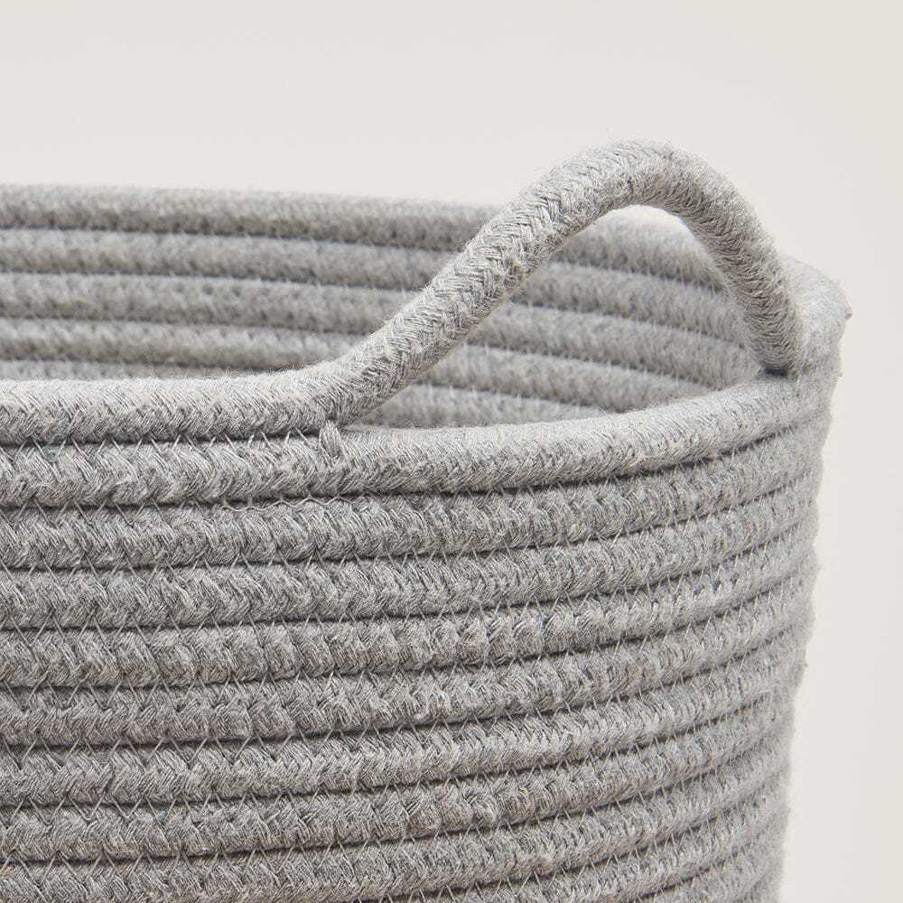 Rope Storage Basket, Ivory & Grey