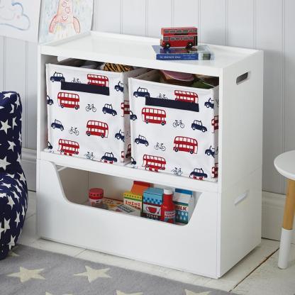 Rackham Storage Set 4, Toy Box Storage Unit with Bookshelf