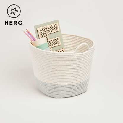 Rope Storage Basket, Ivory & Sage