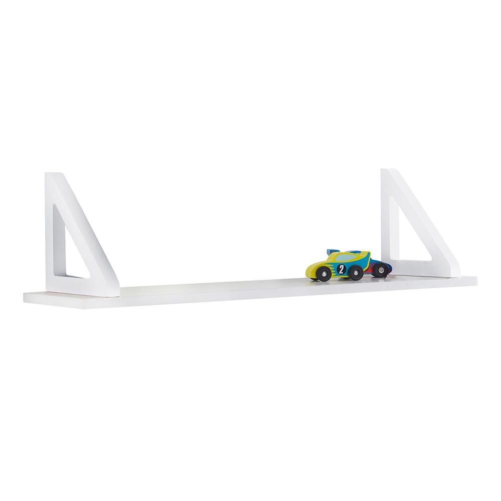 This Way That Way Floating Wooden Shelf, White