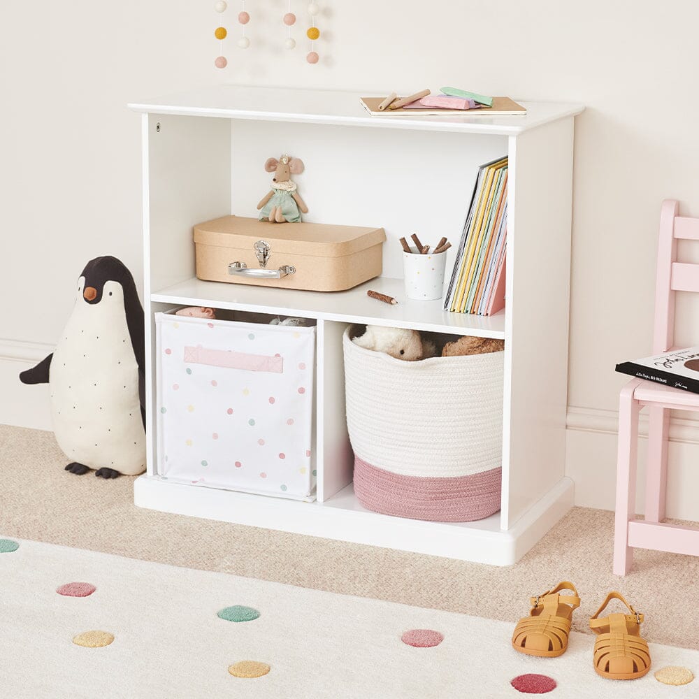 Abbeville Small Wooden Shelf & Storage in White