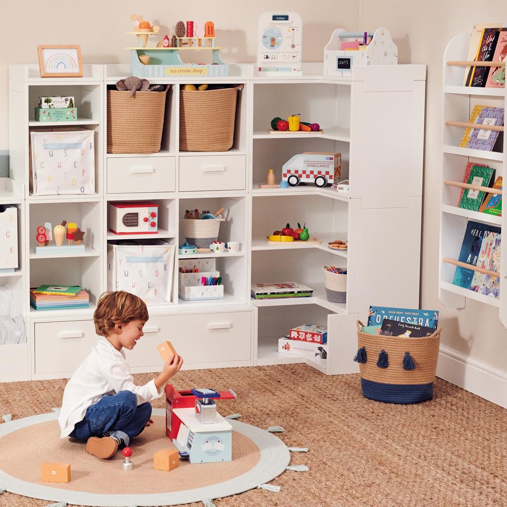 modular toy storage for corners