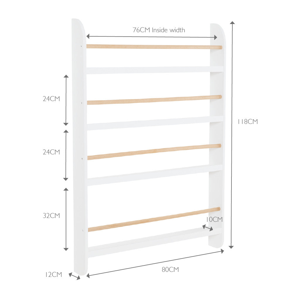 Greenaway Bookcase, White/Natural