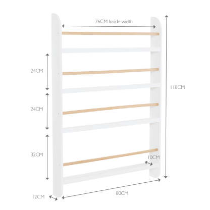Greenaway Bookcase, White/Natural