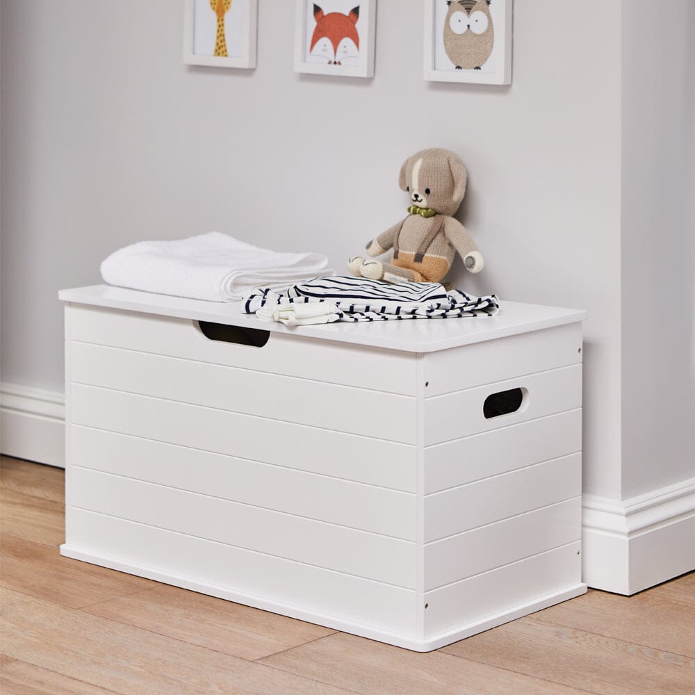 Small Wooden Toy Box, White