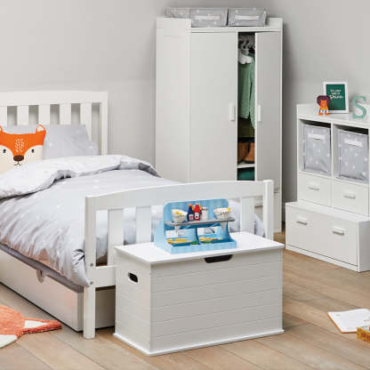 Small Wooden Toy Box, White