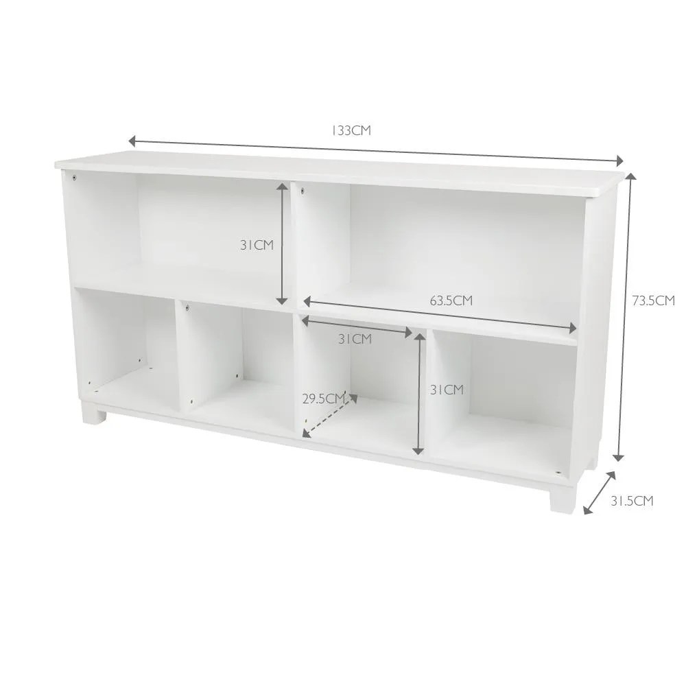 Blake Long Storage Shelf Unit, White