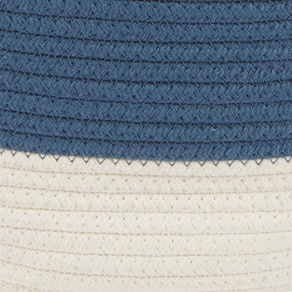 Rope Storage Basket, Ivory & Galaxy Blue