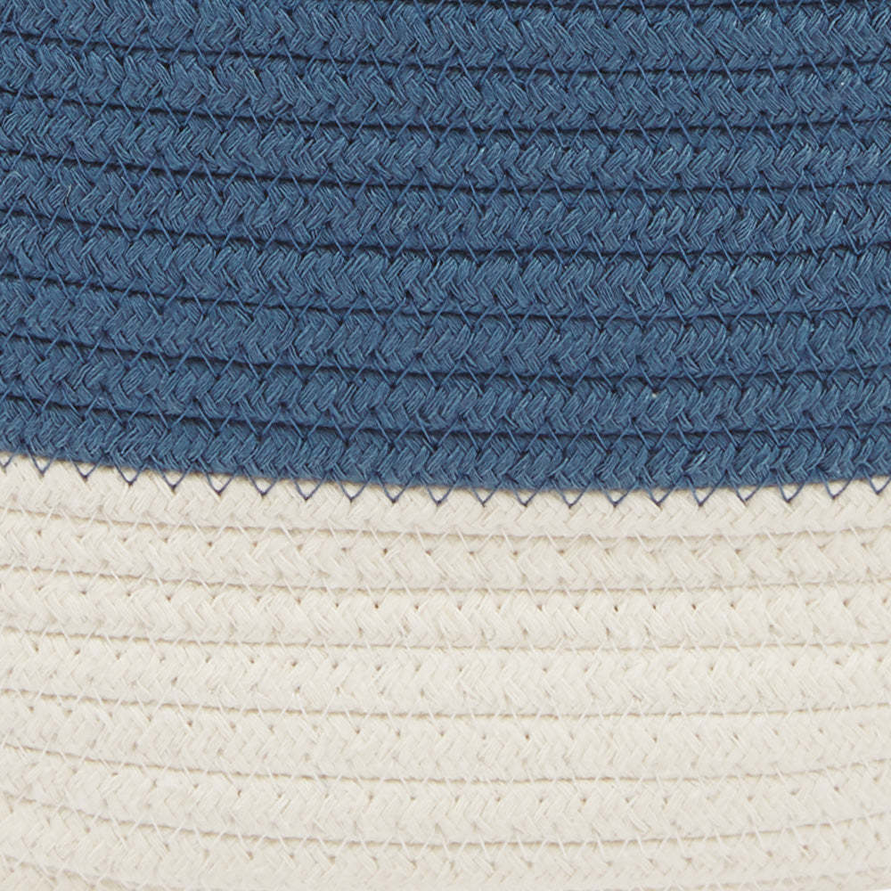 Rope Storage Basket, Ivory & Galaxy Blue