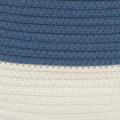 Rope Storage Basket, Ivory & Galaxy Blue