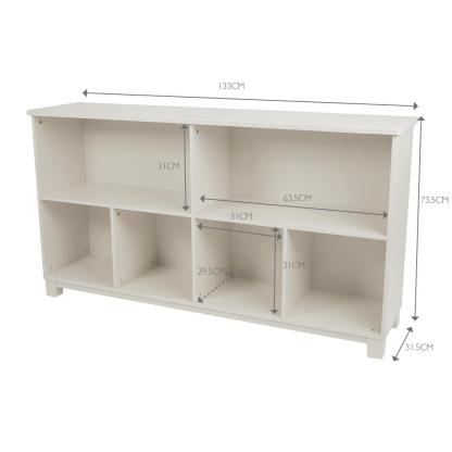 Blake Long Storage Shelf Unit, Oatmeal