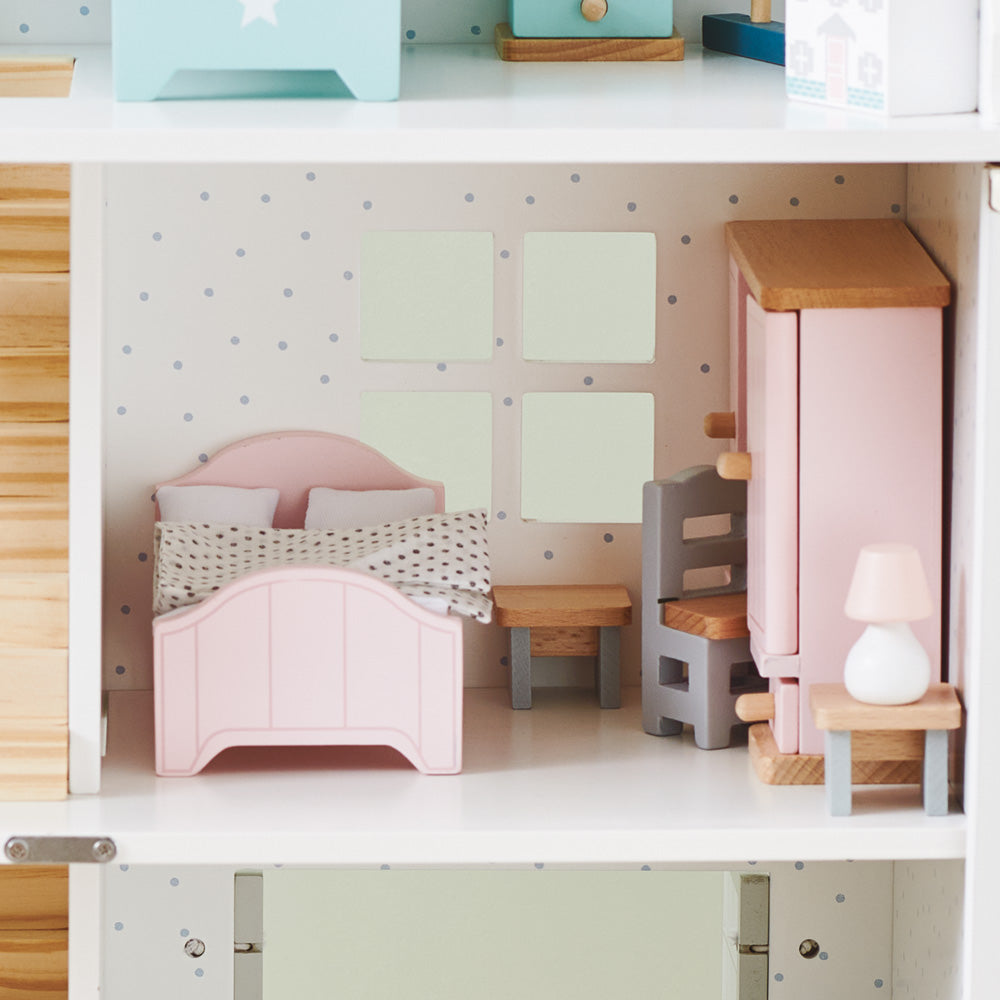 Bedroom furniture in a dolls house