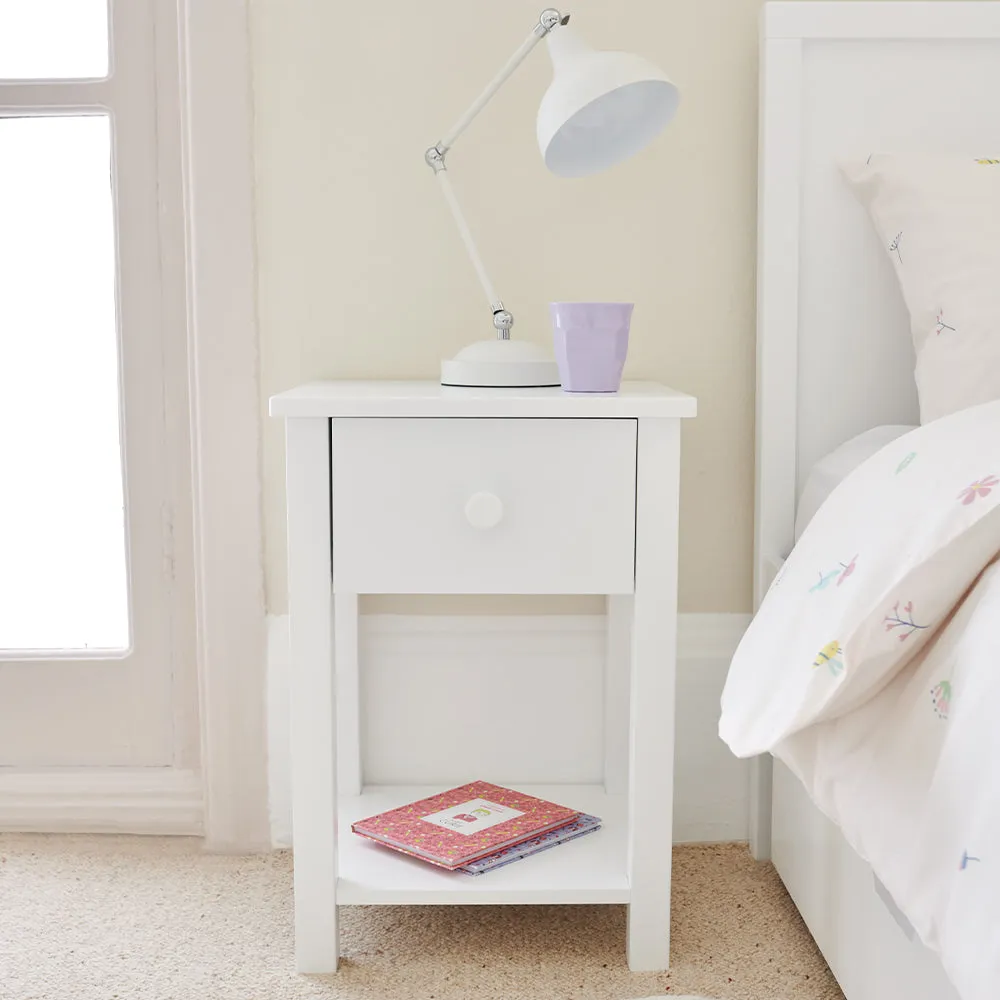 Lulworth Bedside Table, White