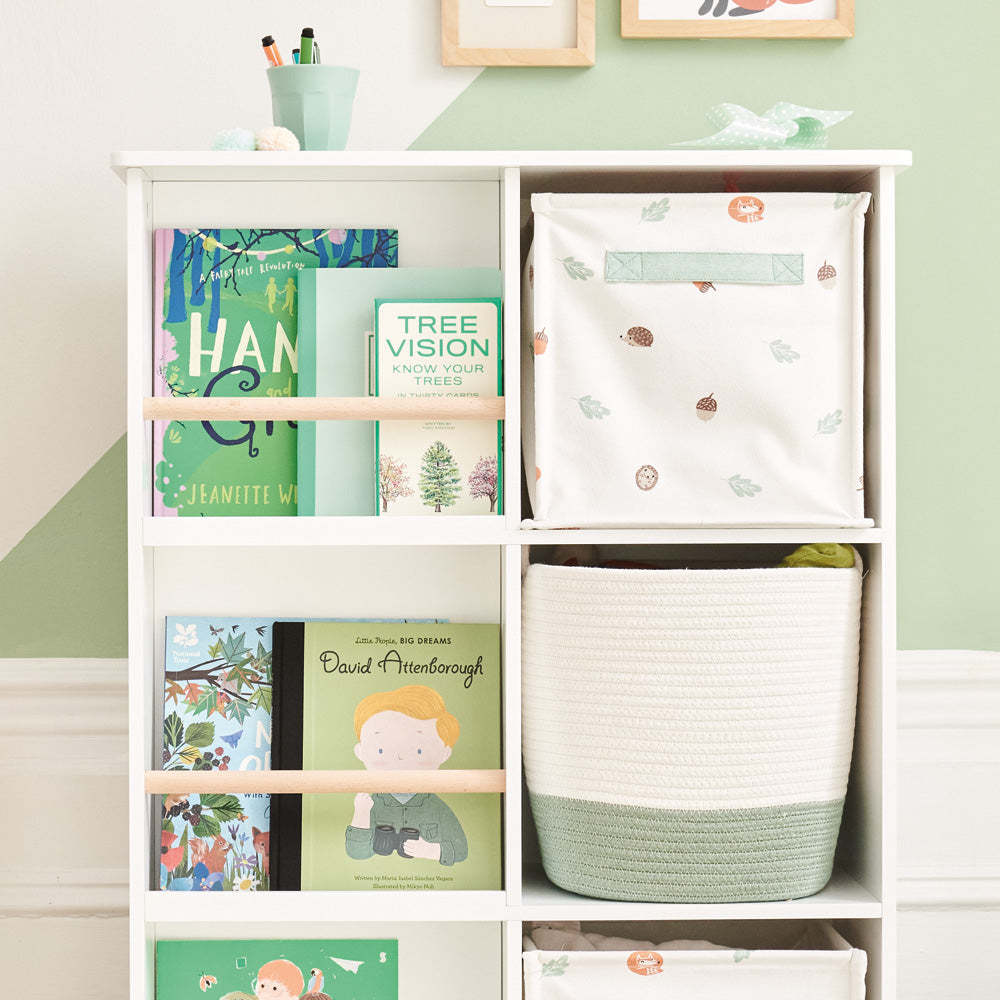 canvas cubes and rope baskets