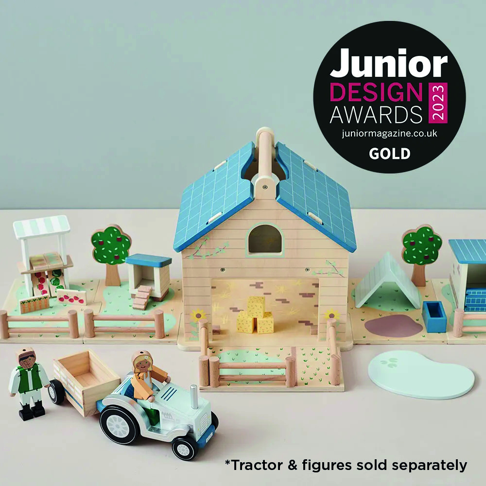 Play & Store Wooden Toy Farm