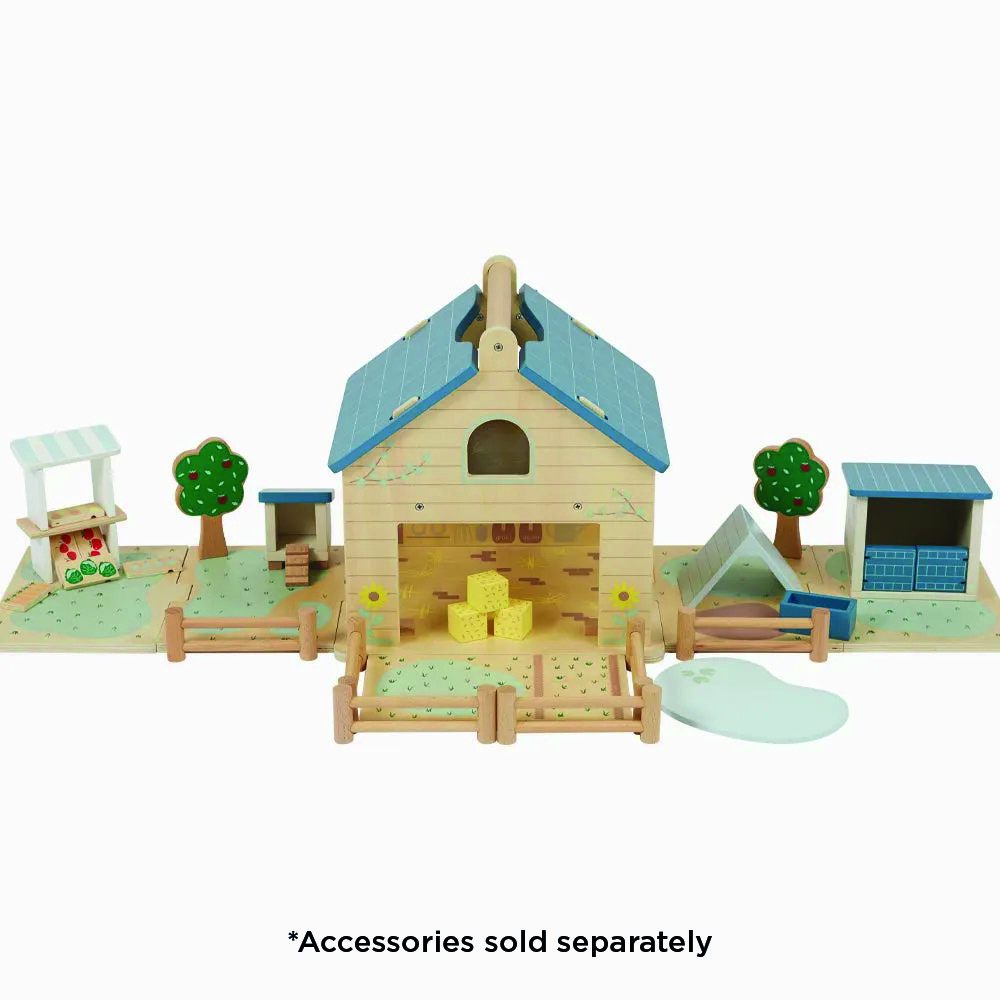 Play & Store Wooden Toy Farm