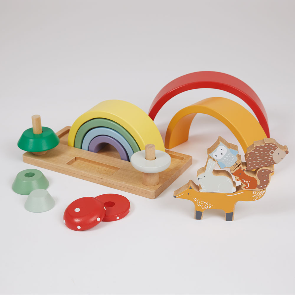 3-in-1 Wooden Rainbow Toy